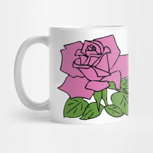 Pink Rose Print Mug